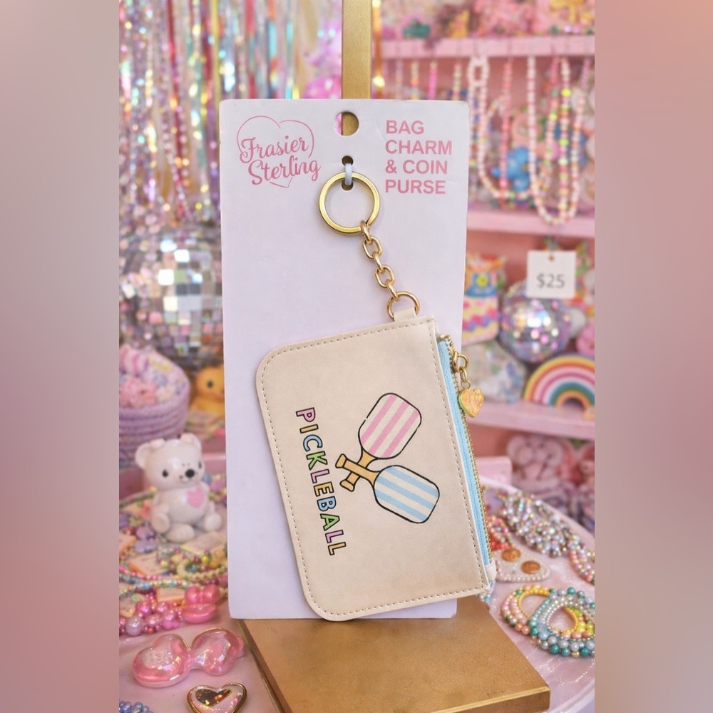 ☀️NWT- Frasier Sterling Pickleball Bag Charm & Coin Purse - Picture 1 of 4